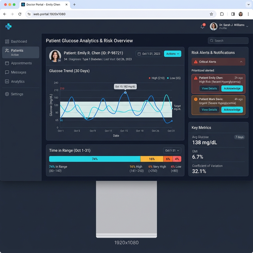 Optimus CGM — Healthcare Web Portal